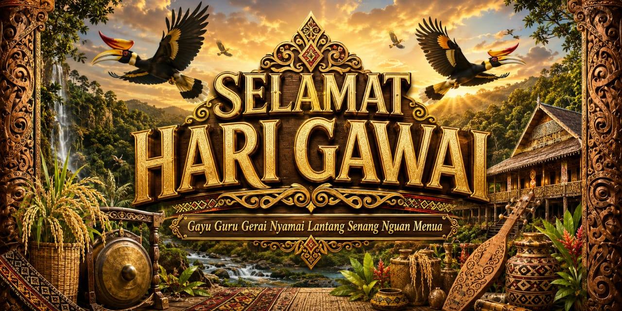 Hari Gawai banner artwork sample