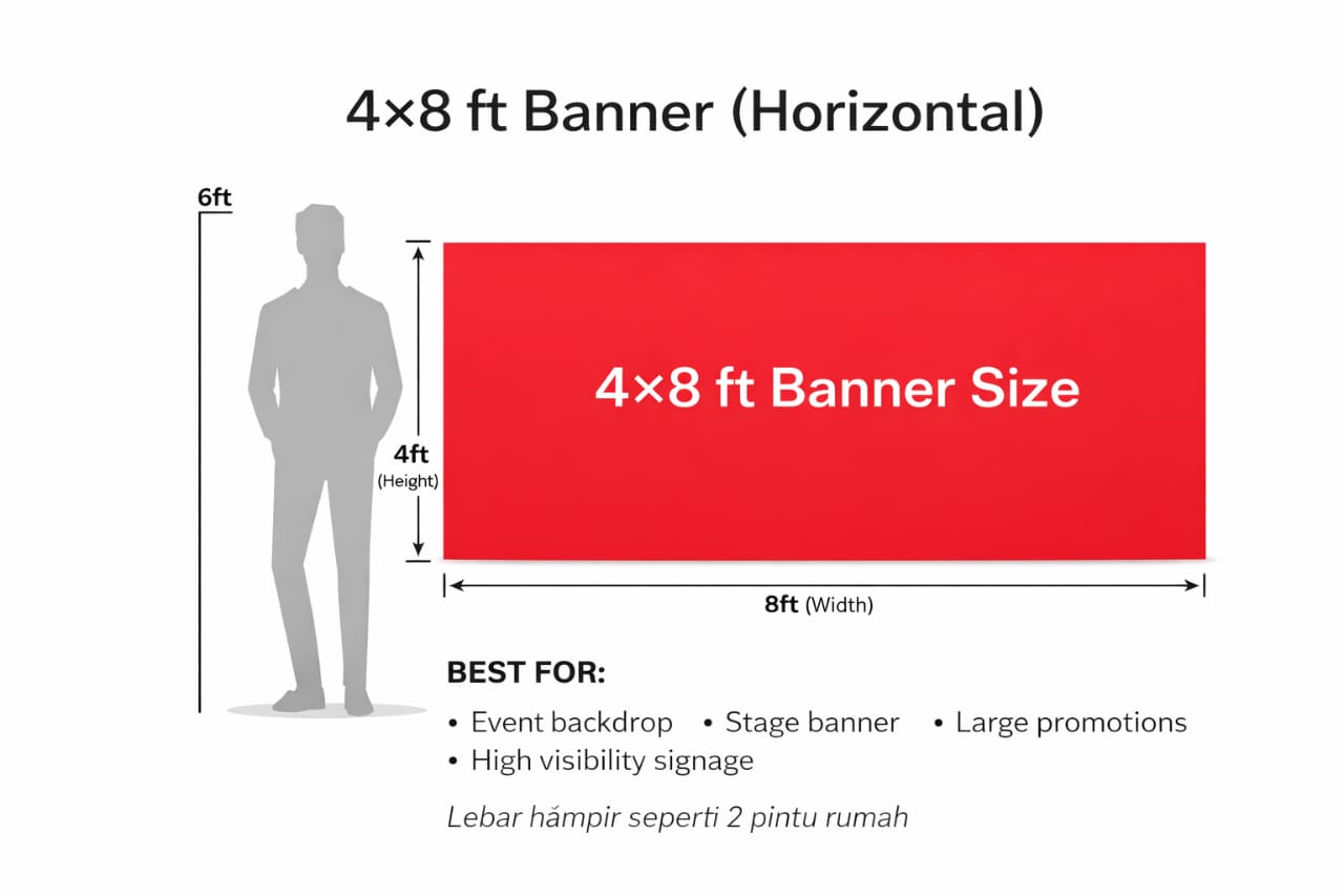 4 by 8 feet banner size example